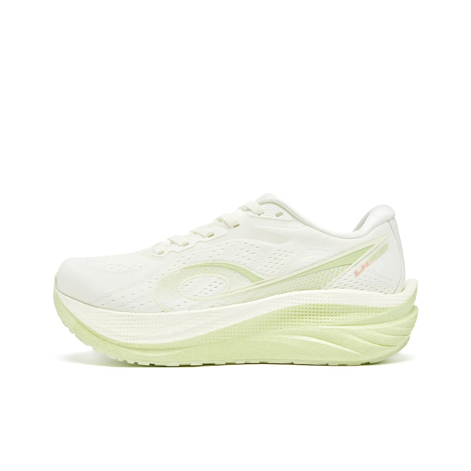 QIAODAN Navigation 600 Беговые кроссовки Низкий топ Айвори белый Абрикосовый розовый Женские