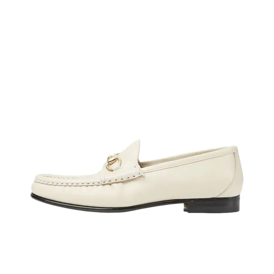 gucci yellow Horsebit 1953 Casual Single Shoes Women's White
