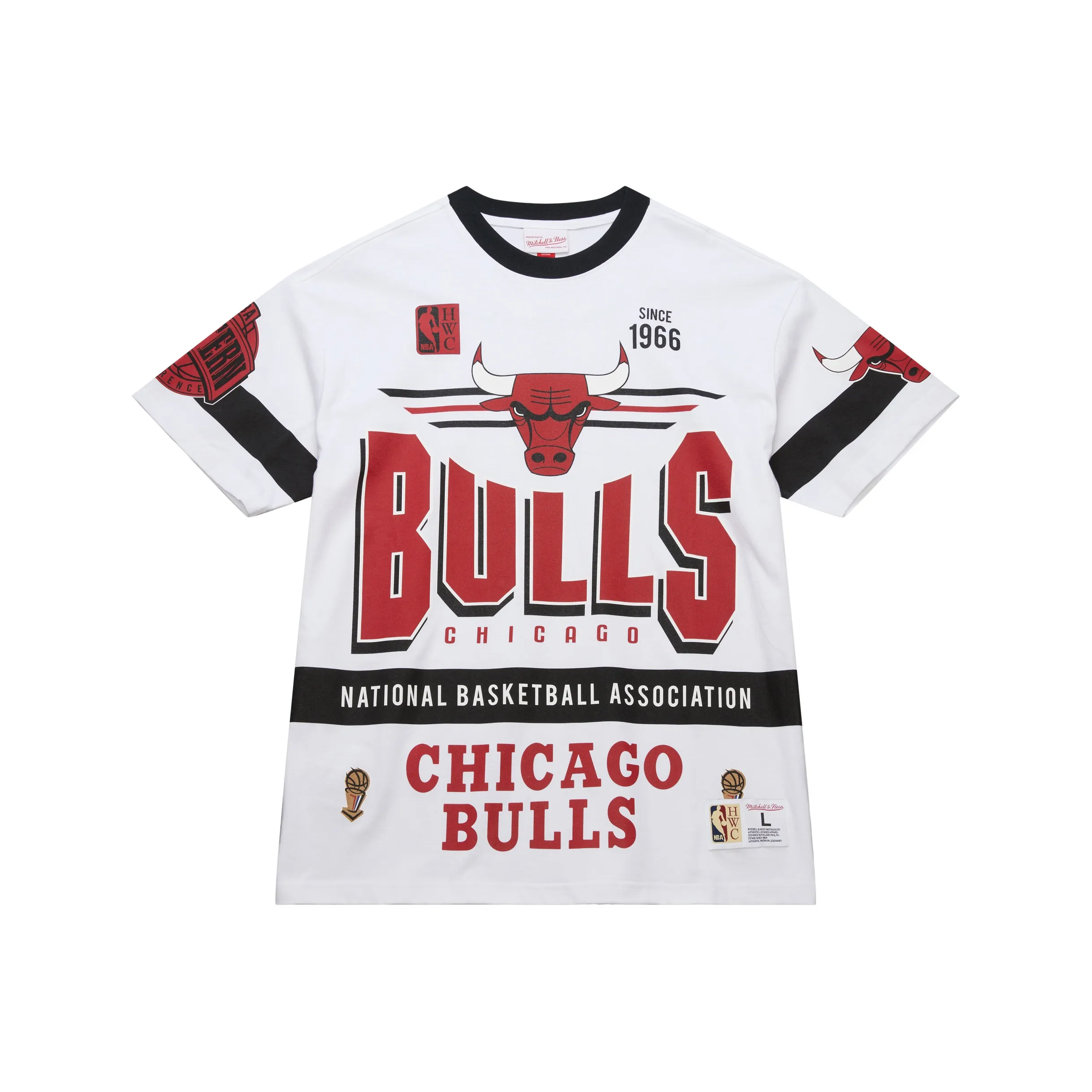 MITCHELL NESS T-Shirt Унисекс Белый