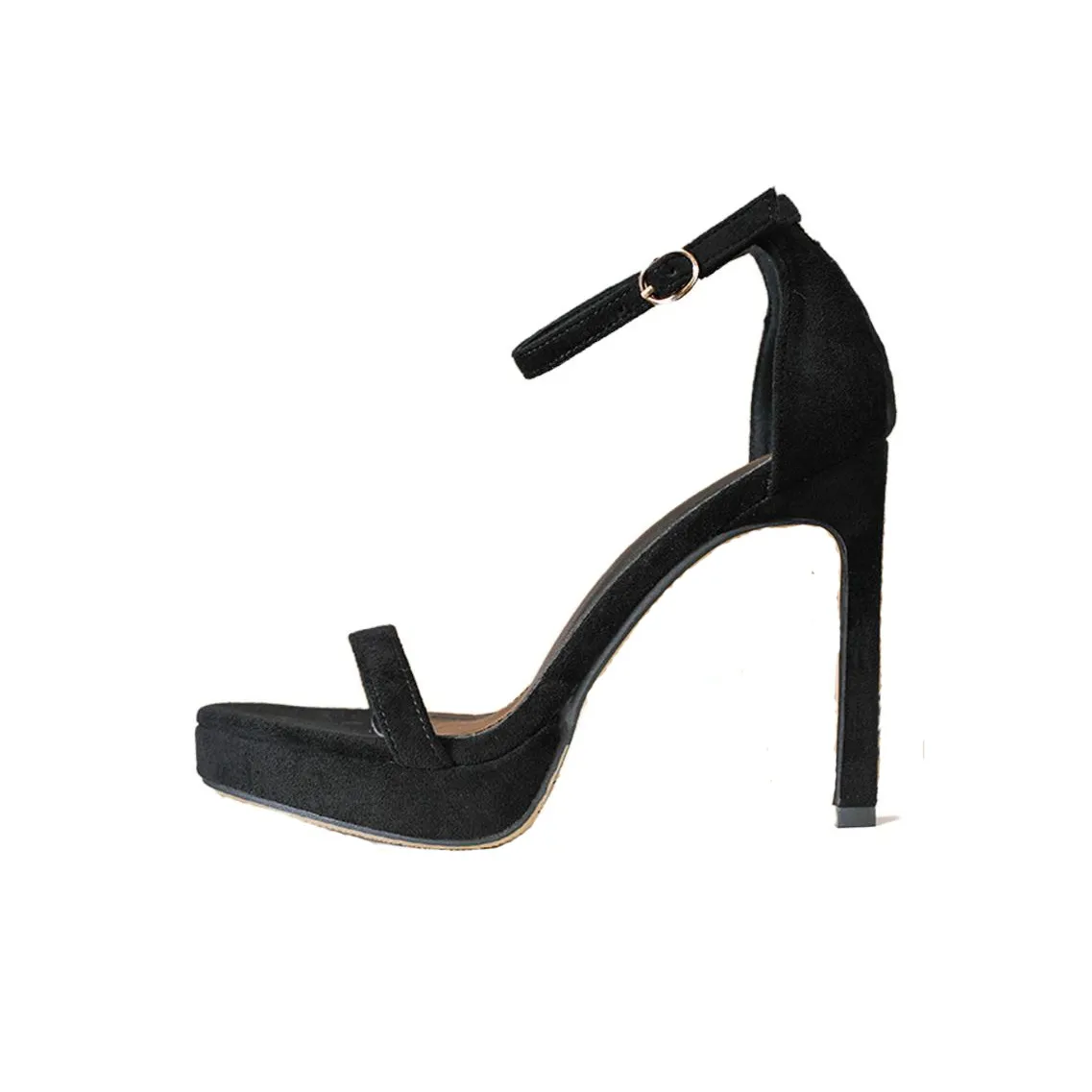 Lan Miao One Ремешок Сандалии 11CM Женские Черный