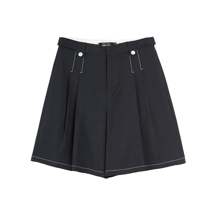 ELLE Темно-синие Женские Повседневные шорты