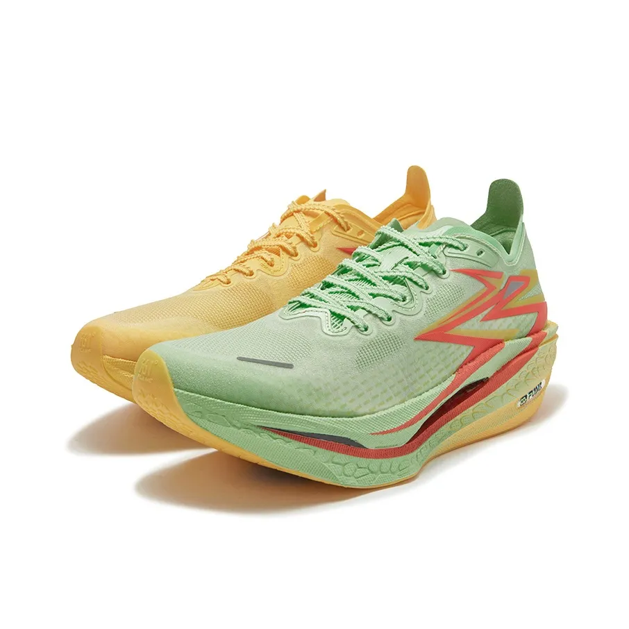 361° Flame 4 Беговые кроссовки Низкий топ Зеленый Желтый Несовпадающие Унисекс
