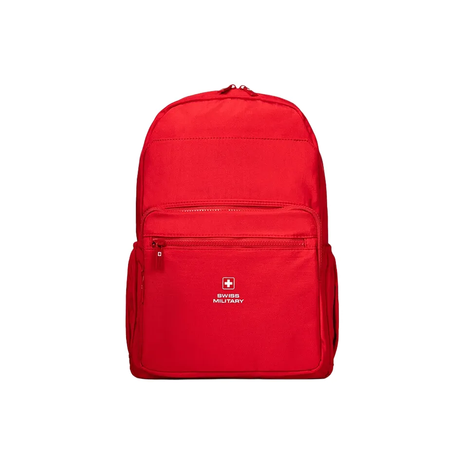 SWISS MILITARY Composite Fabric Backpack Unisex Black/Red