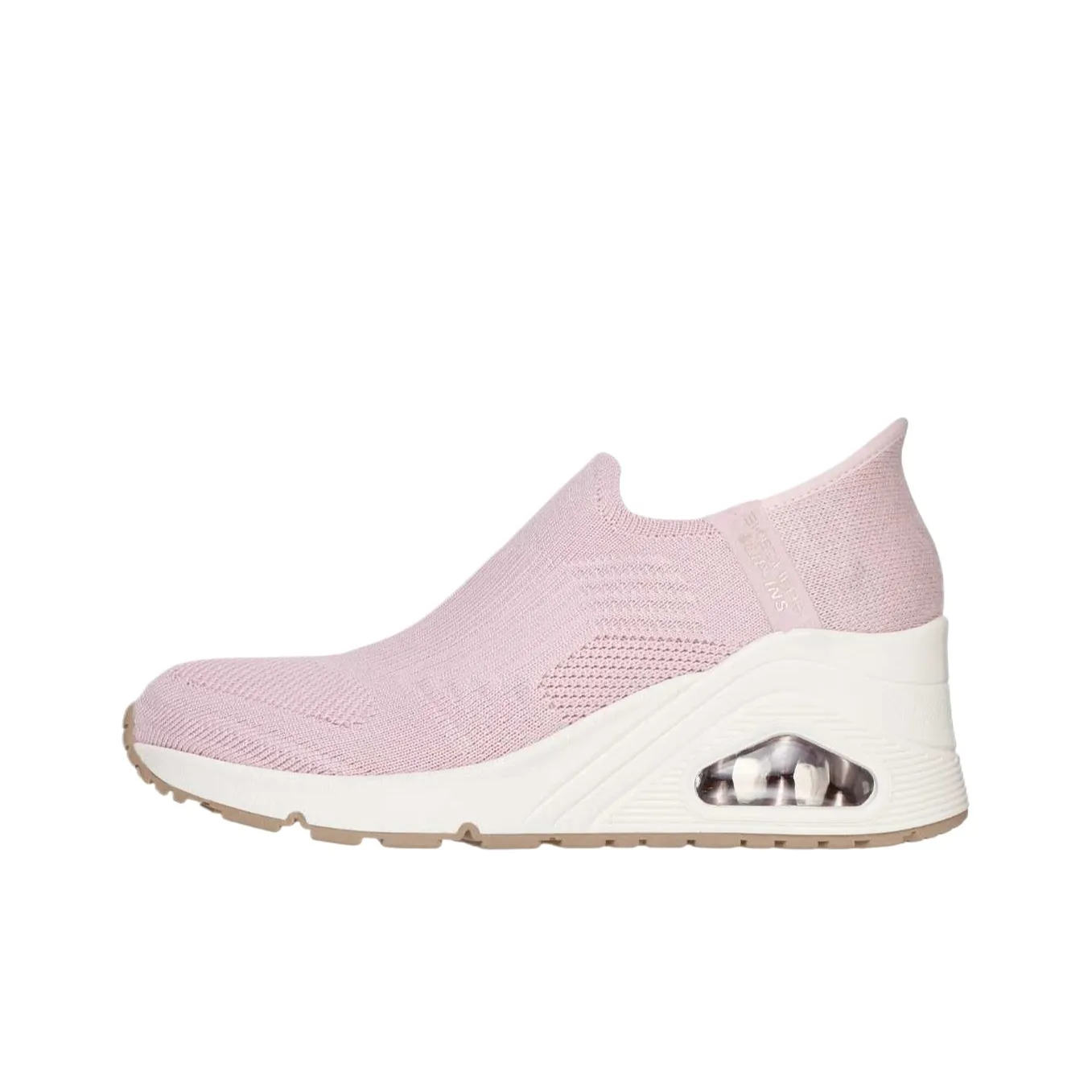Skechers Uno Wedge Kickin' Knit Low Top Casual amp shoes Women's Pink