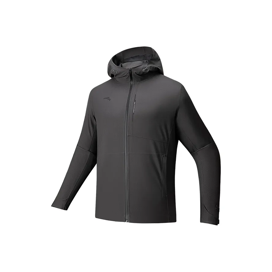 ANTA Водонепроницаемый и Дышащий Ветровка Мужской Дымчатый Черный Серый