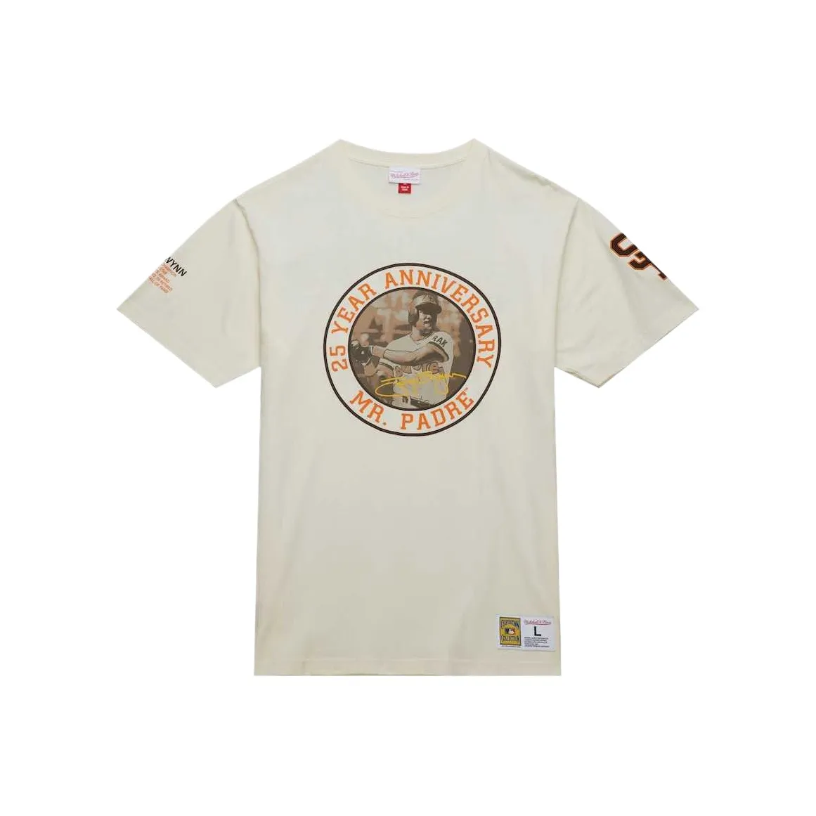 MITCHELL NESS T-Shirt Мужской Кремовый
