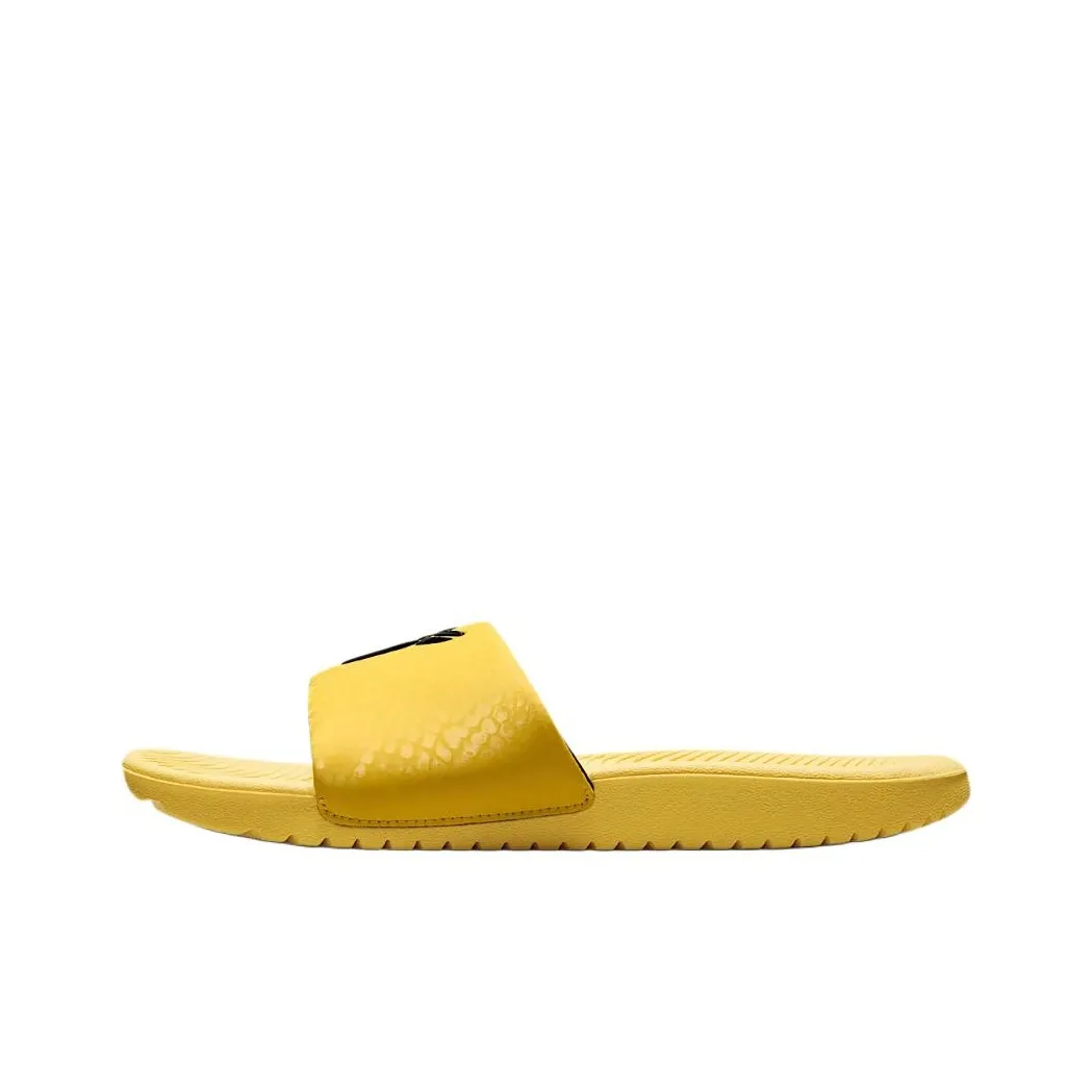 Nike Kobe Kawa Slide Slip-resistant Abrasion-resistant Low Top Slippers Yellow Children's
