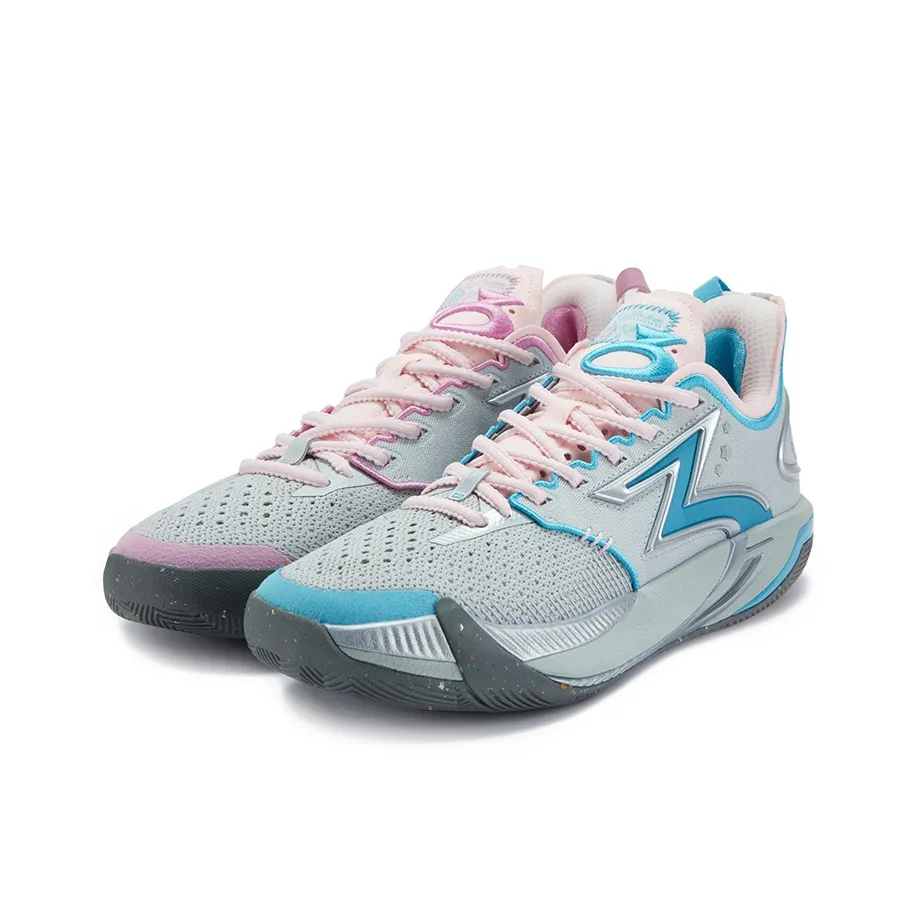 361° BIG3 6,0 Pro Амортизирующие Дышащие Противоскользящие Низкие Баскетбольные Кроссовки Мужские Розовый Синий Микс