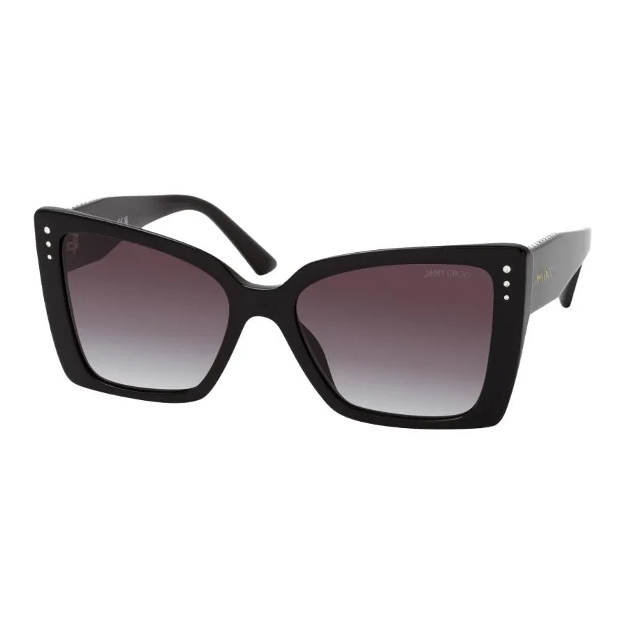 Jimmy Choo Plastic Irregular Shape Sunglasses Unisex Black