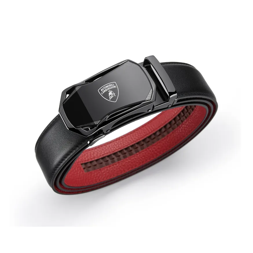 AUTOMOBILI LAMBORGHINI Ремни из коровьей кожи мужской ширина 3,5 см