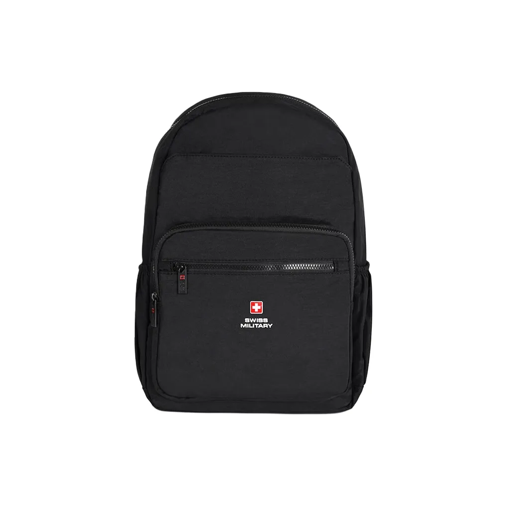 SWISS MILITARY Composite Fabric Backpack Unisex Black/Red