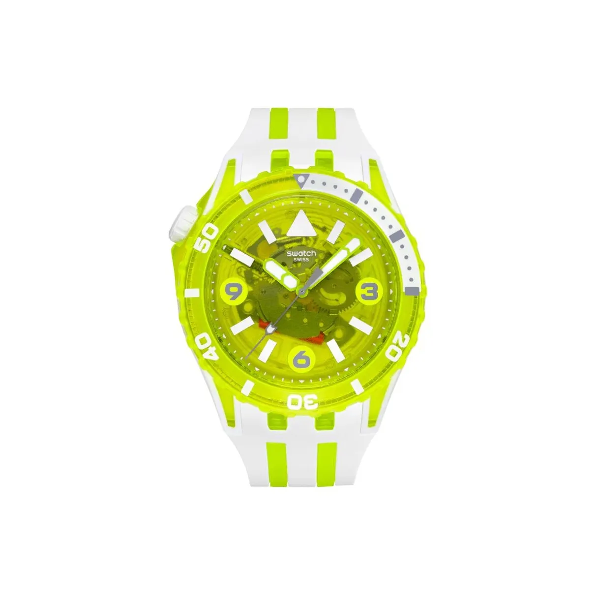 Swatch Quartz Механизм Мужские часы 44 мм Желтые