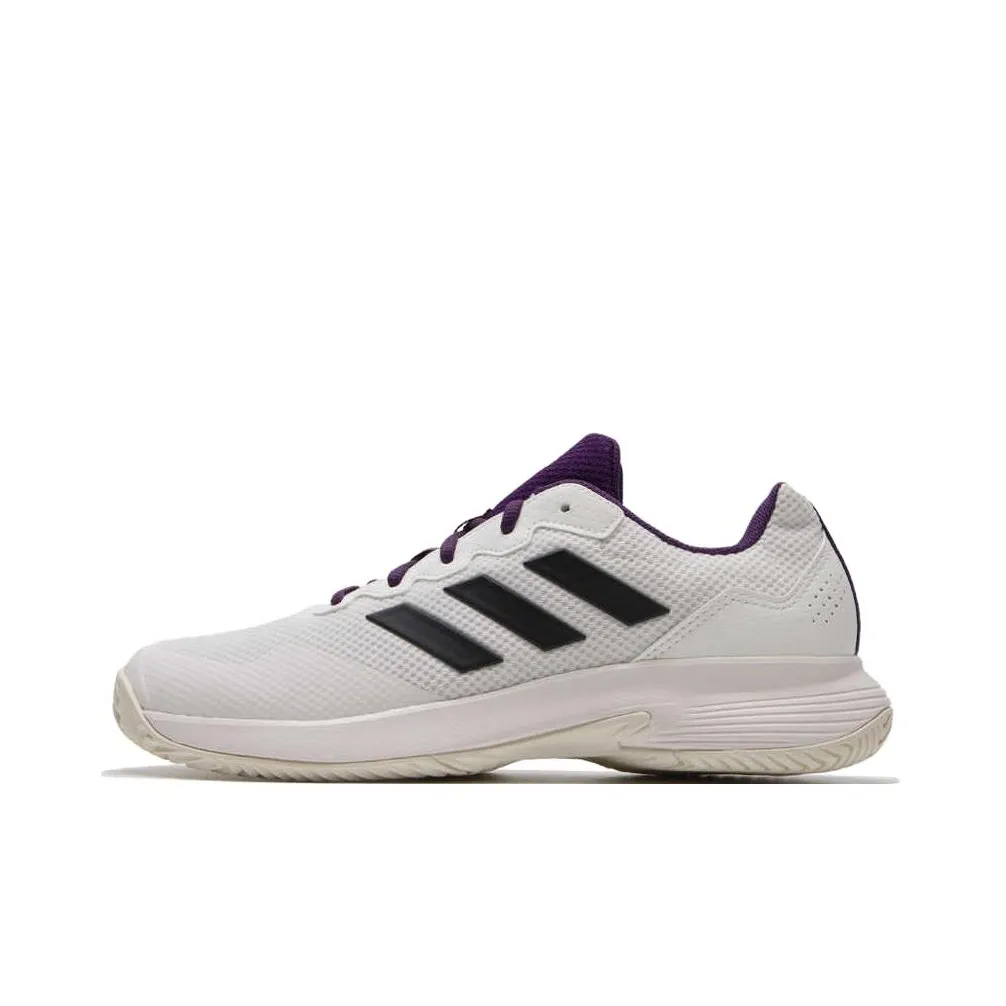 Adidas GAMECOURT 2 Breathable And Lightweight Low Top Tennis Outer Shoes Men's White