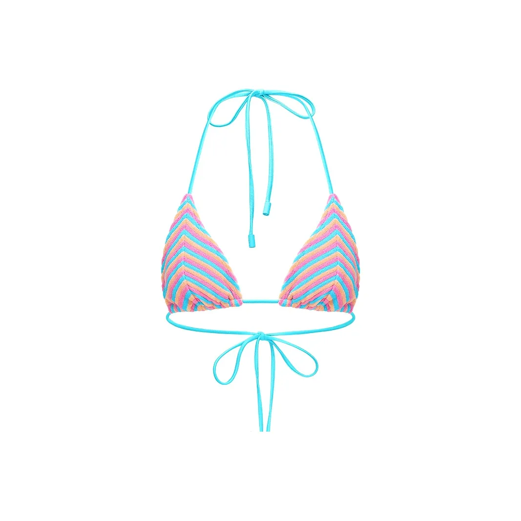 YUKARI SWIM Бикини Женские Розовый Синий Оранжевый Полосы