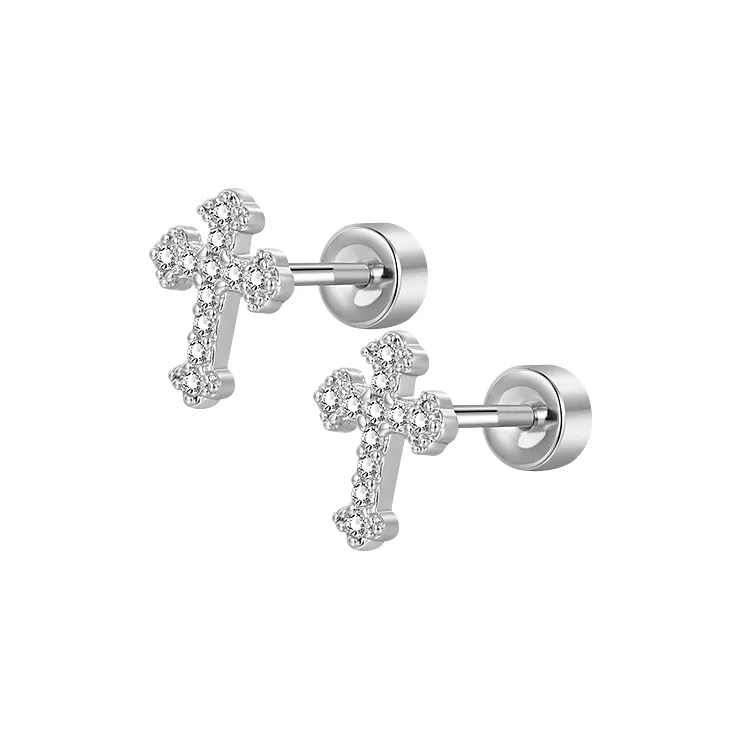 Ice Heart Rain Титановые Стальные Серьги-гвоздики Женские