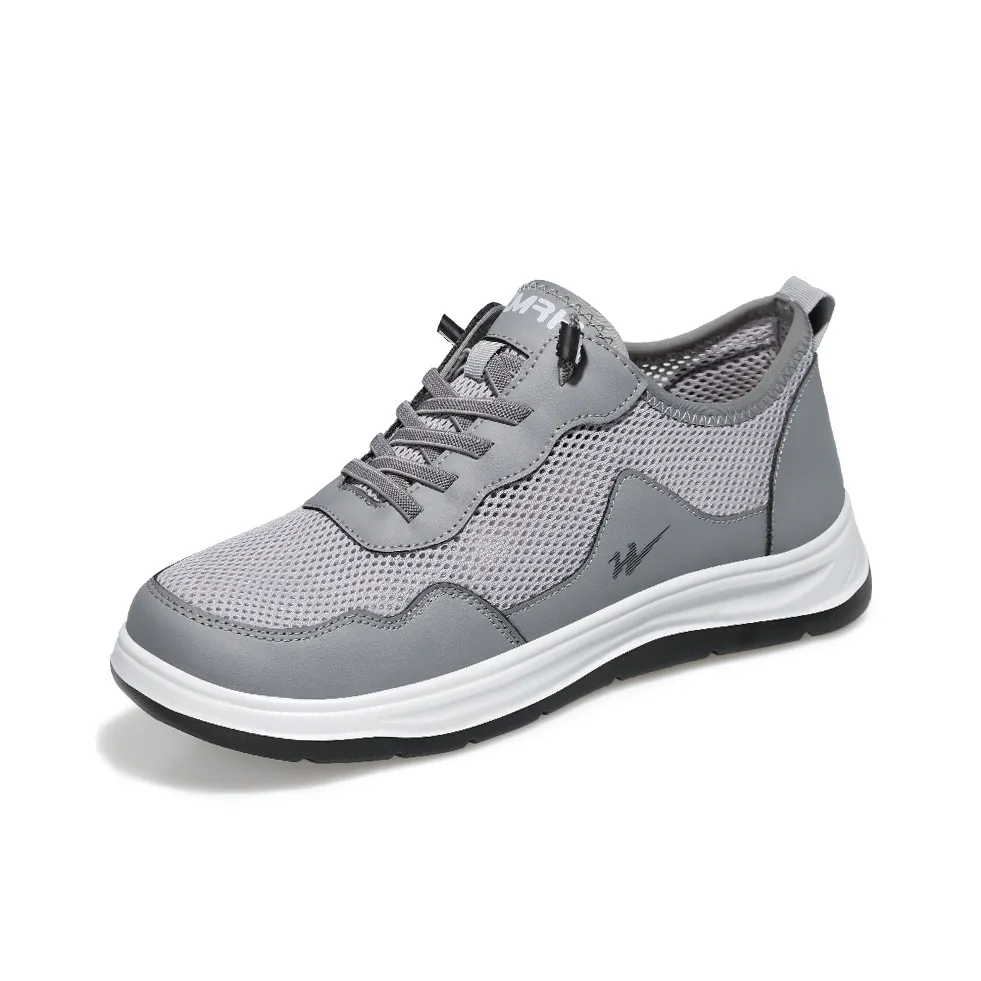DOUBLE STAR 88 Summer Dad Shoes Mesh Athletic Shoes Slip on Beijing Cloth Shoes Men's Casual Shoes Men's Black Gray