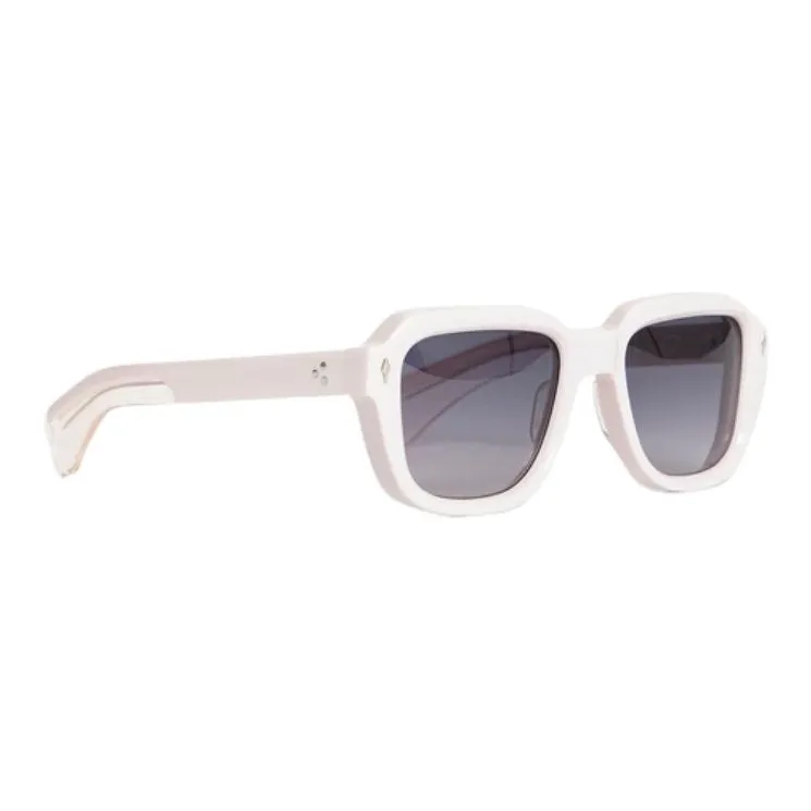 Spitfire Cut Fifteen 70s square sunglasses in black with yellow lens