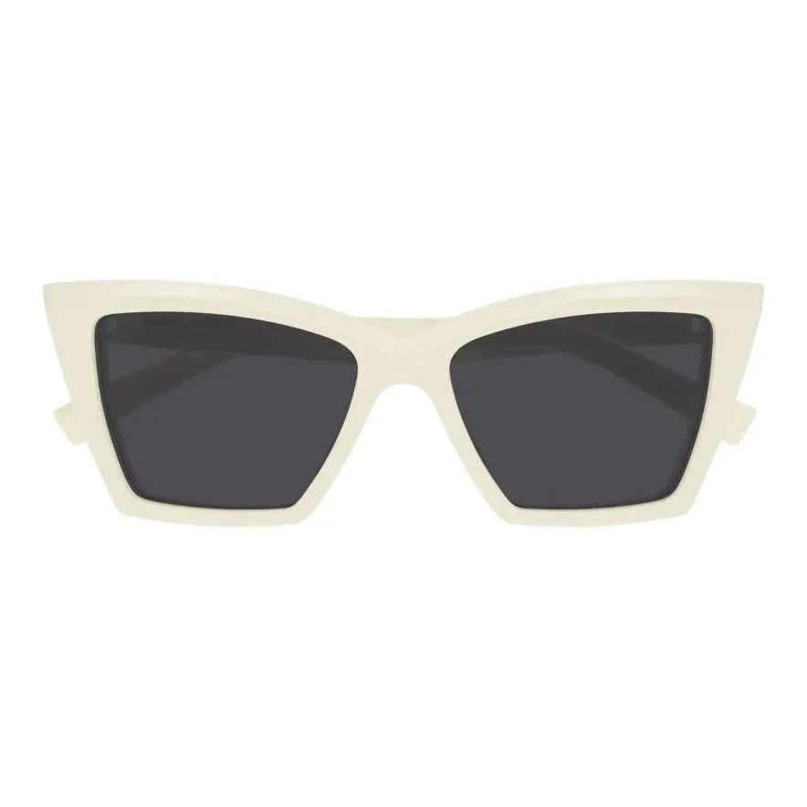 SAINT LAURENT Recycled Acetate Cat Eye Sunglasses Women's White