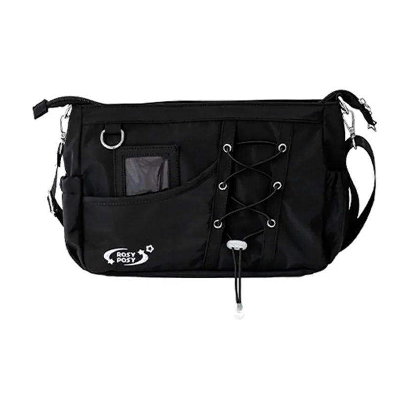 Rosyposy Водонепроницаемый Память Ткань Сумка через плечо Сумка на плечо Стандартная Женская Черная