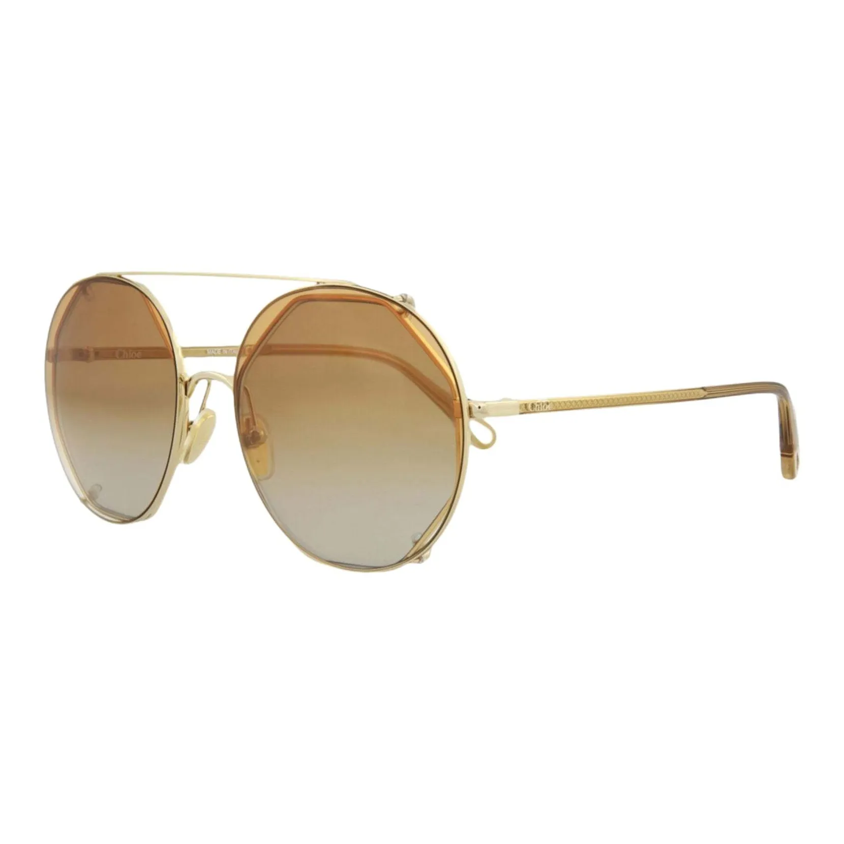 Hidden sunglasses cleaner