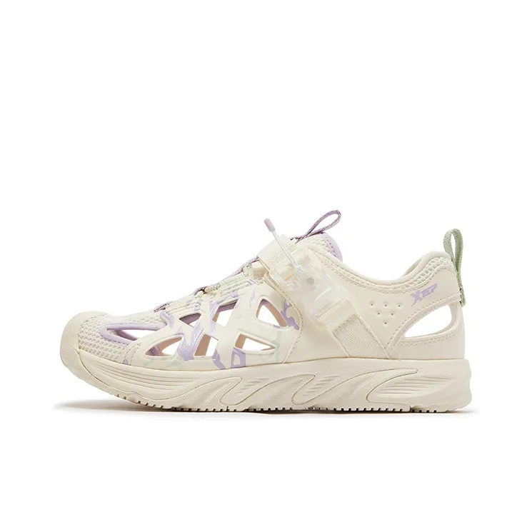 XTEP Противоскользящие Износостойкие Низкие Топы Детские Сандалии Ванильно-желтые Подростковые