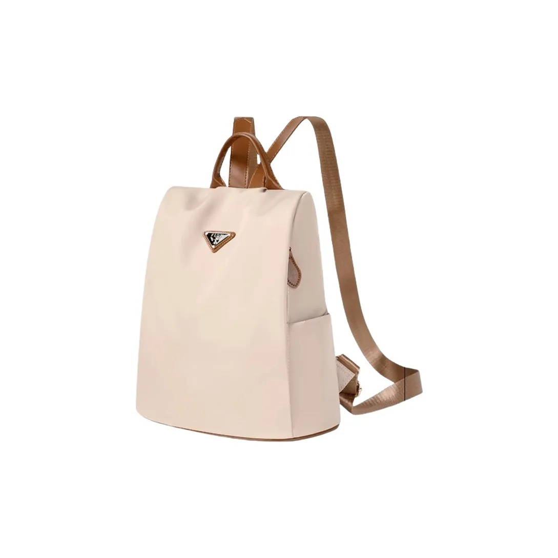 CORE BIRD Oxford Backpack Women's Apricot/Elegant Black/Coffee Brown
