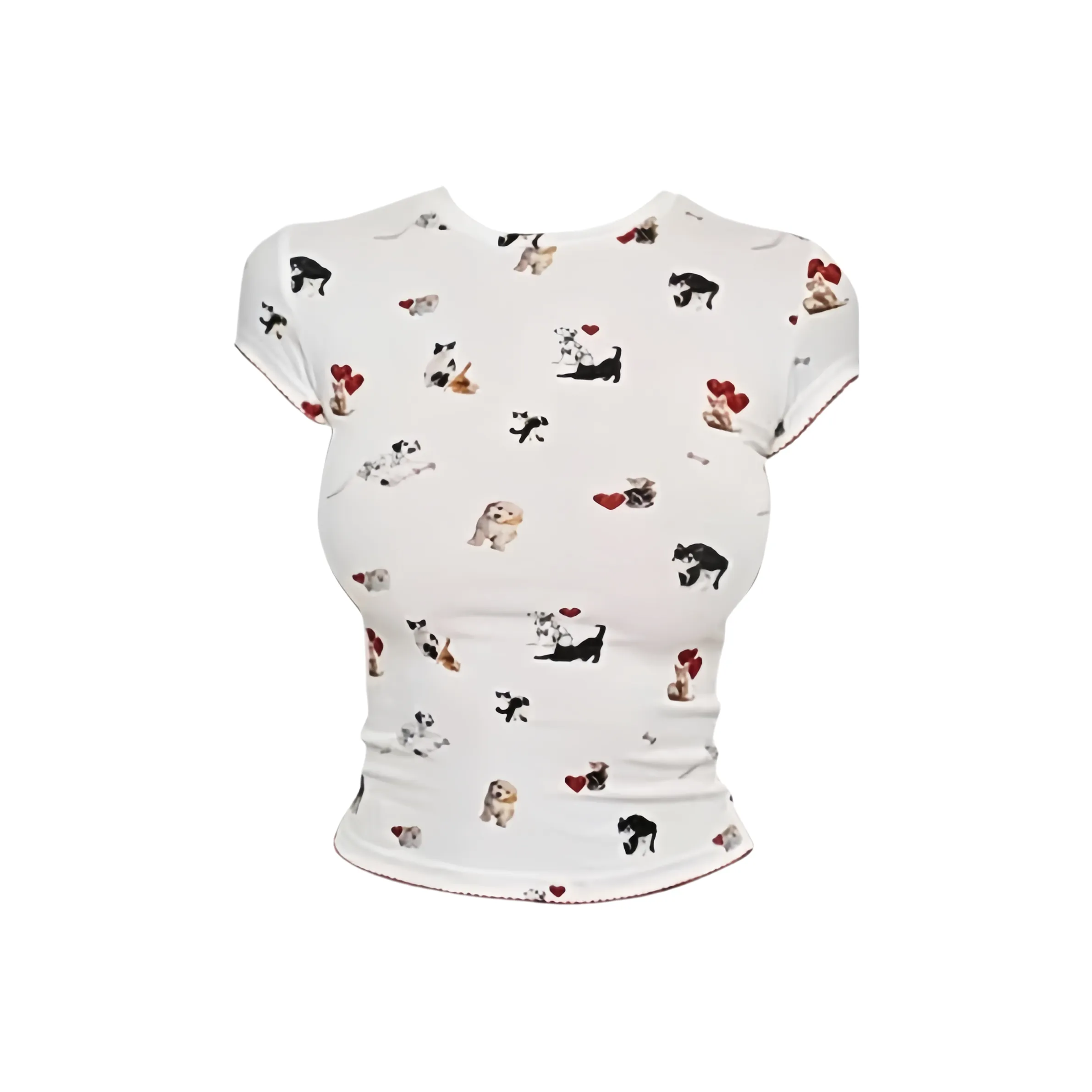 ANNA CUTE Белый Женские T-рубашки