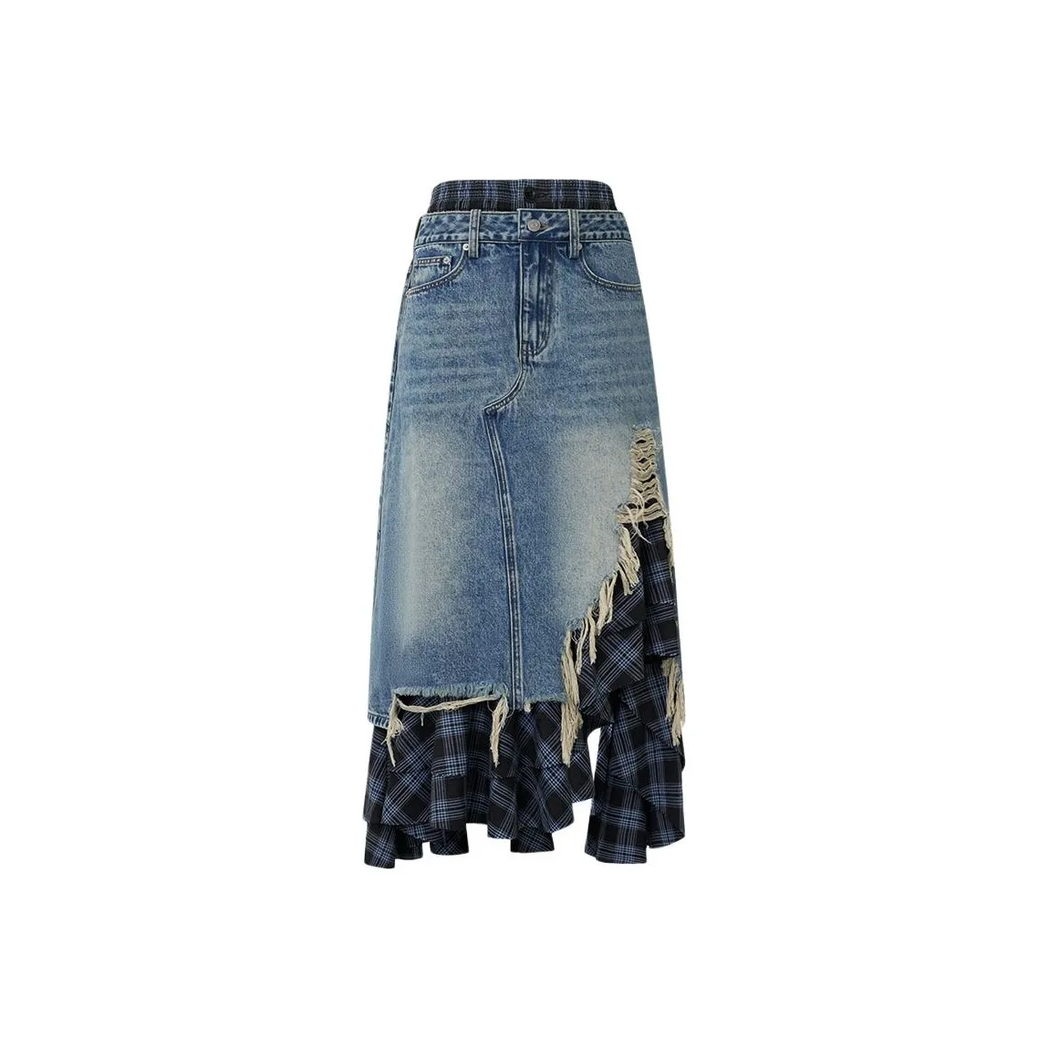 ANN ANDELMAN Деним Длинная Юбка Женская