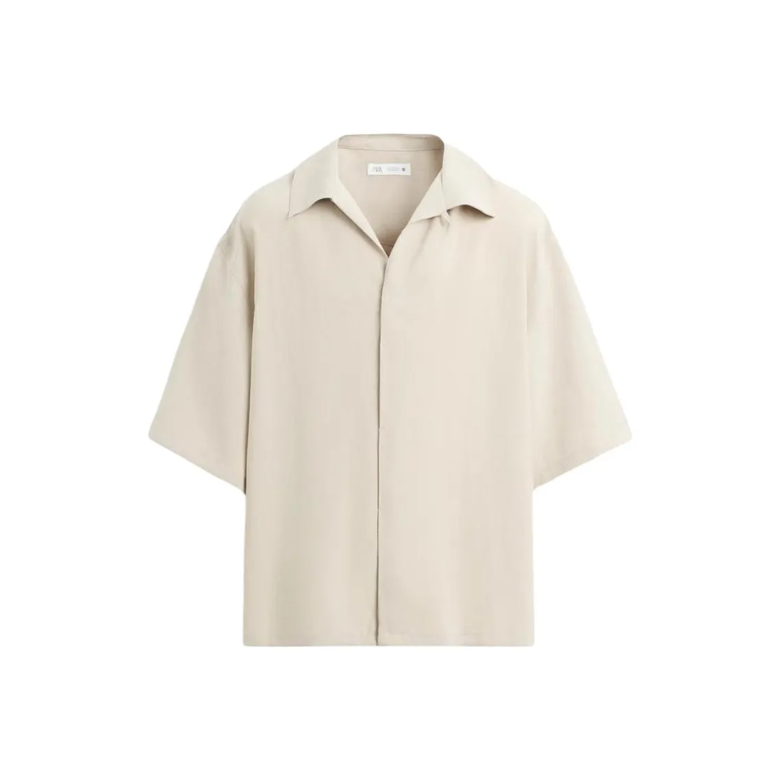 ZARA Light Beige Men's Shirts ZARA Светло-бежевые Мужские Рубашки