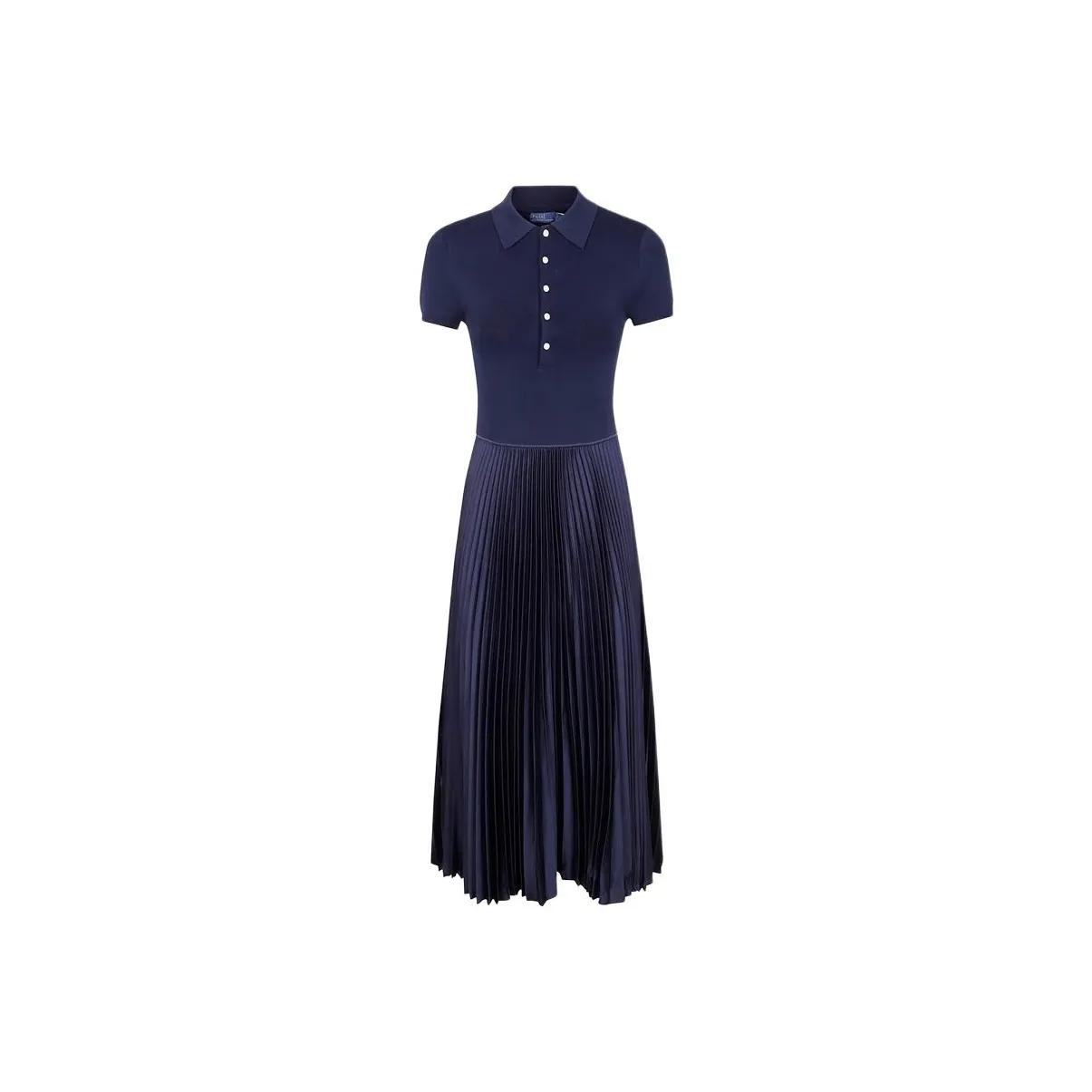 Polo Ralph Lauren Pleat Detailed Short Sleeved Maxi Dress