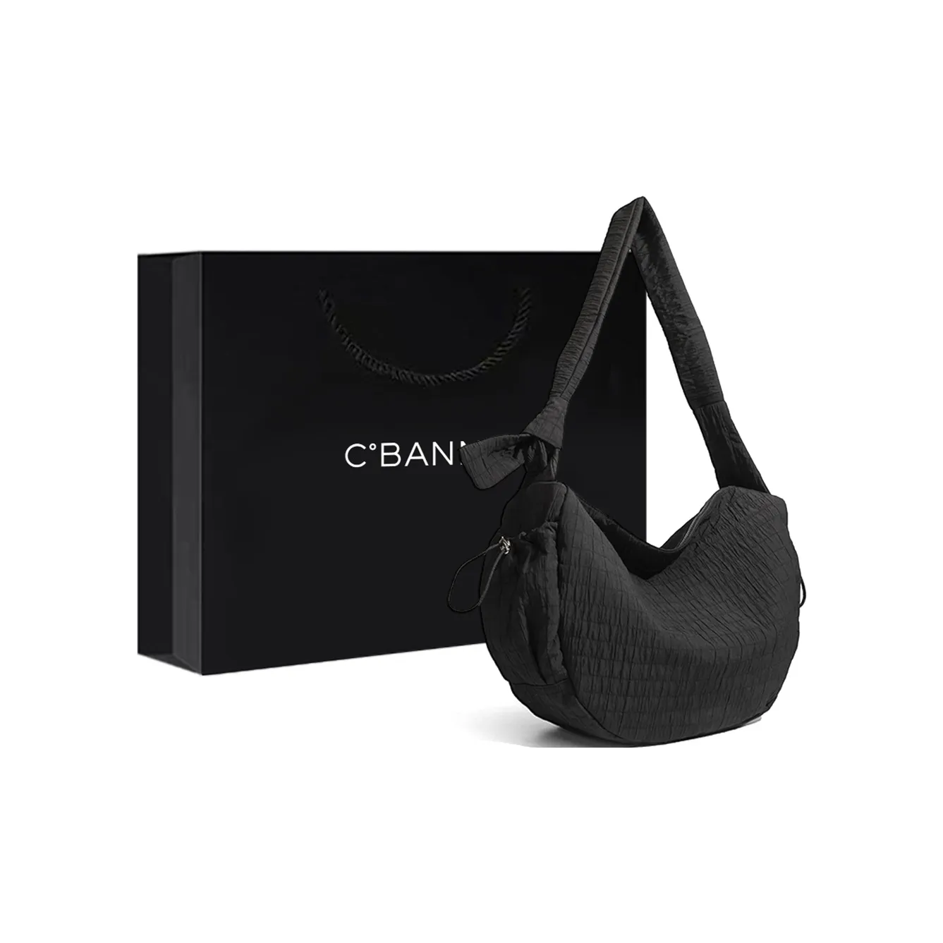 C°BANNER Ткань через плечо холщовая сумка средний размер женская черный белый