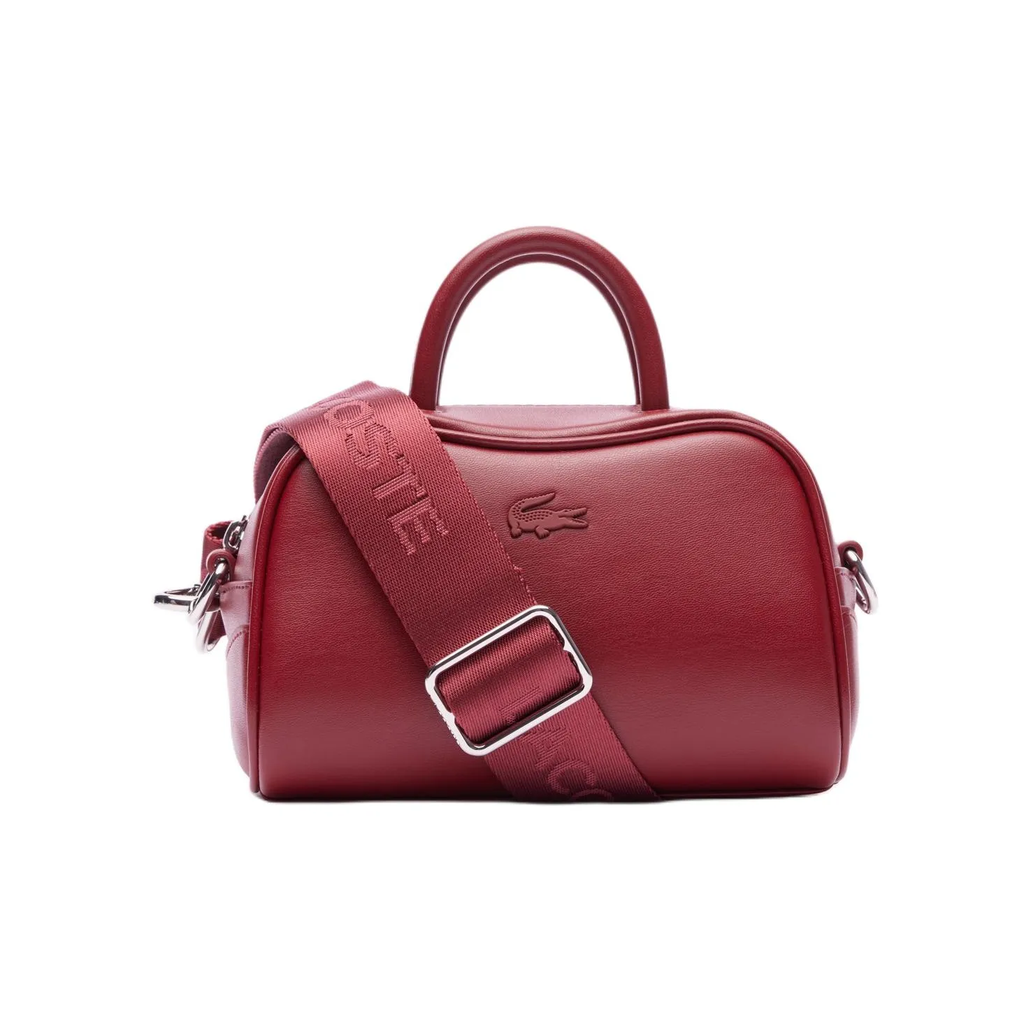 Сумка через плечо и сумка на одно плечо из полиуретана с коровьей кожей и полиэстера мини женская красная