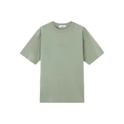 STONE ISLAND Мужские рубашки шалфейно-зеленого цвета