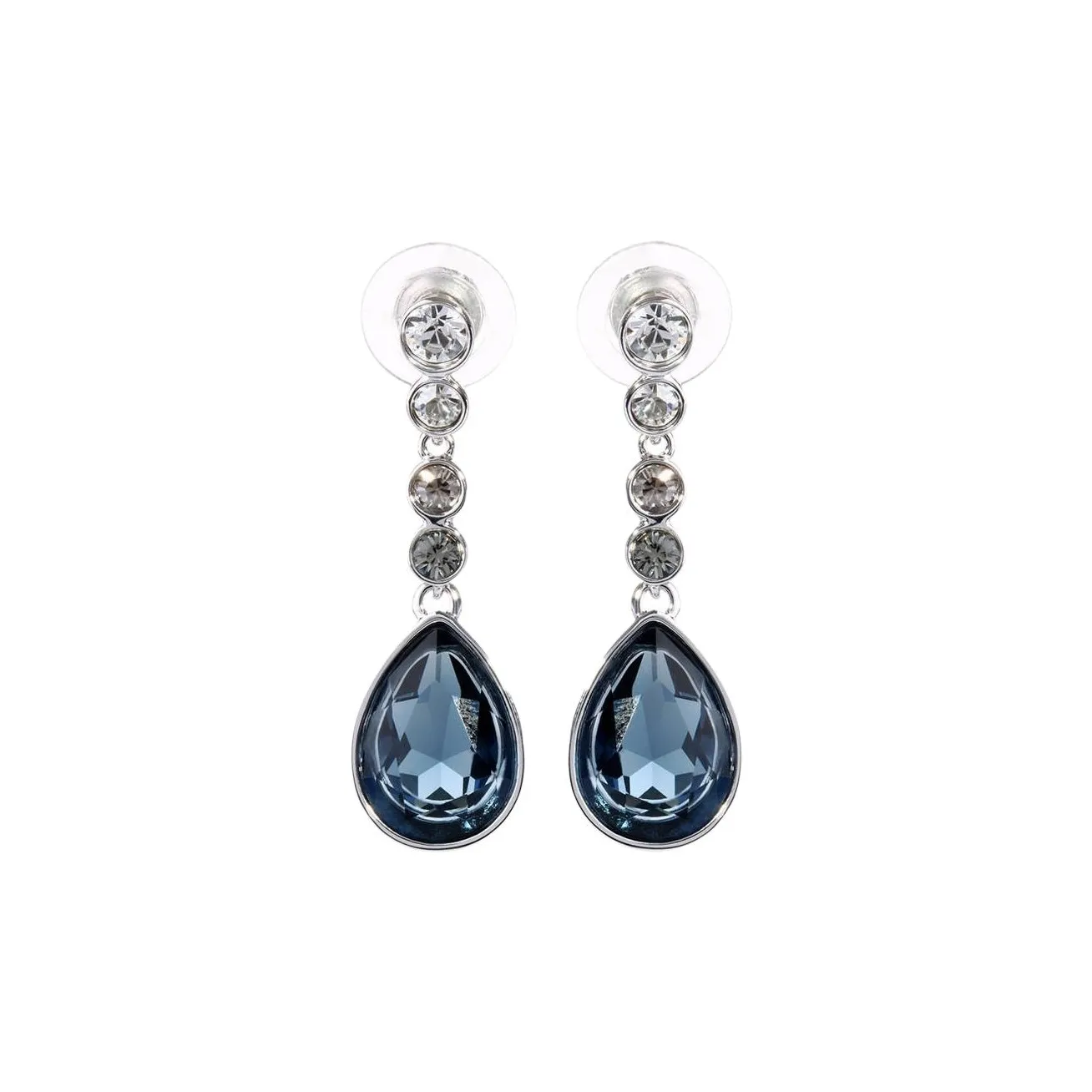 Серьги из искусственного хрусталя Swarovski унисекс синие