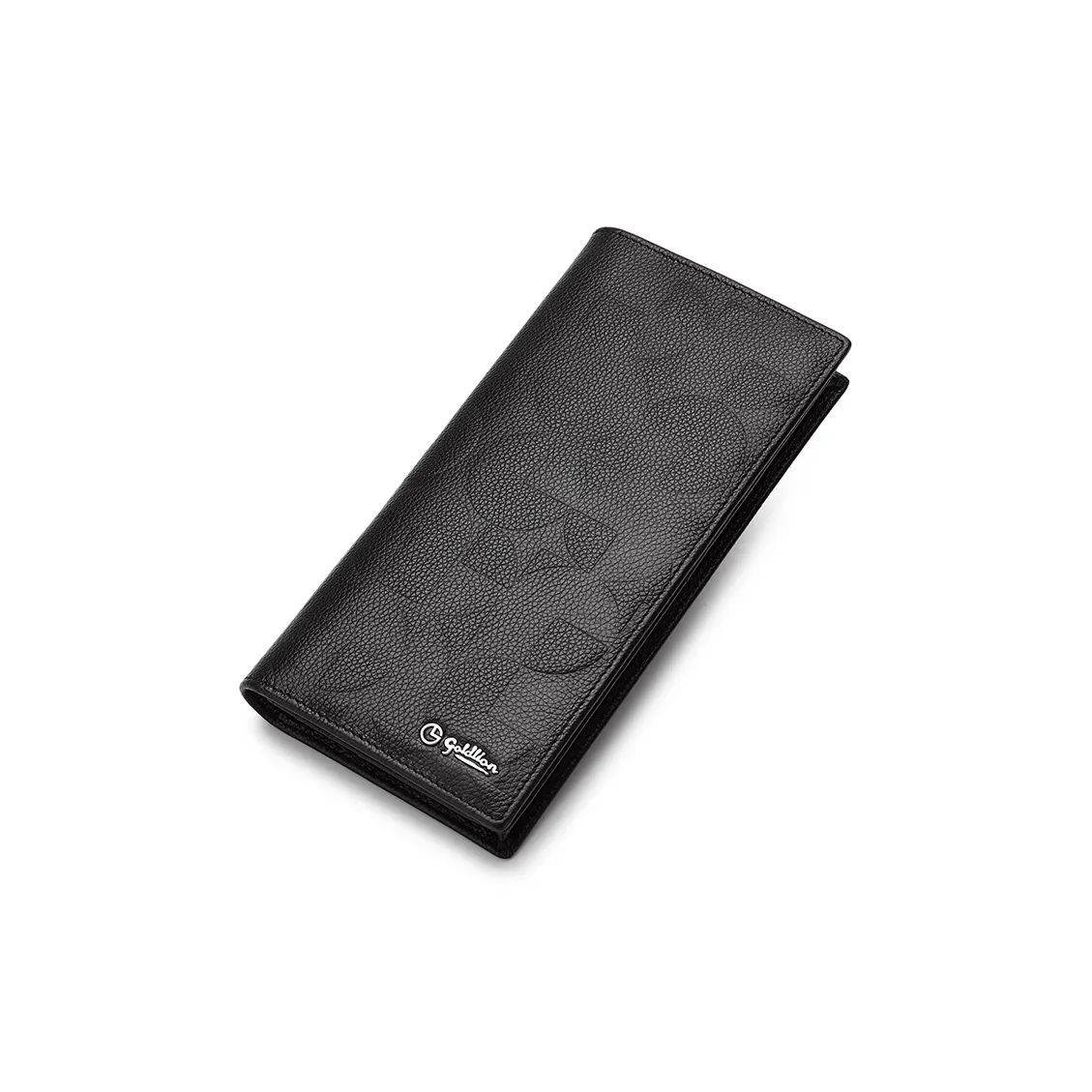 GOLDLION Кошелек из коровьей кожи Мужской Черный
