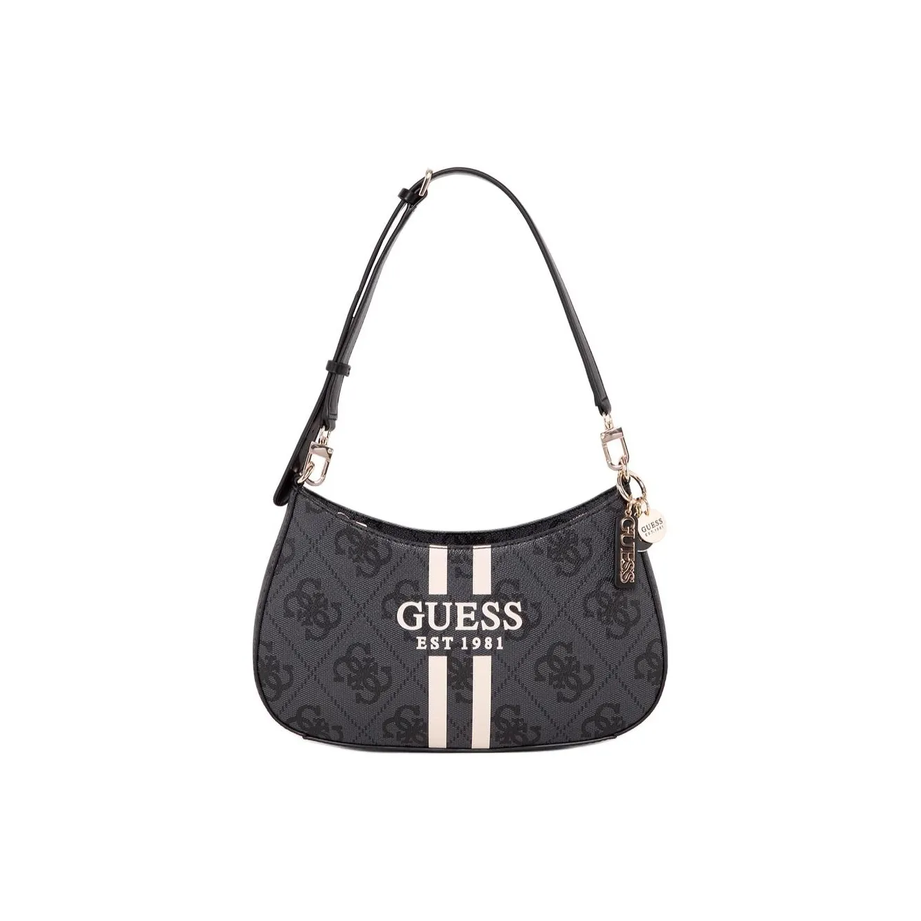 GUESS Сумка через плечо из искусственной кожи среднего размера женская черная