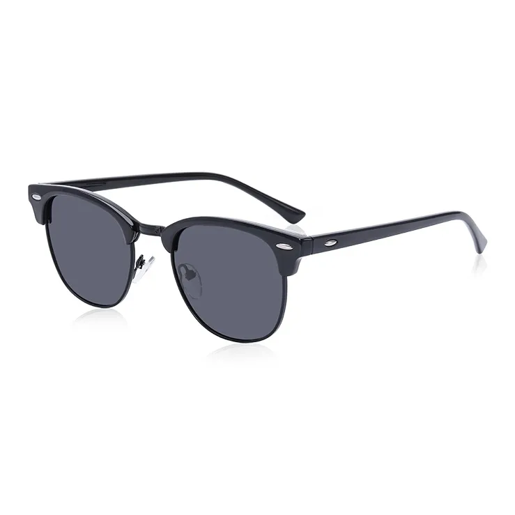 VEGOOS TR/Memory Plastic Metal Browline Sunglasses Unisex