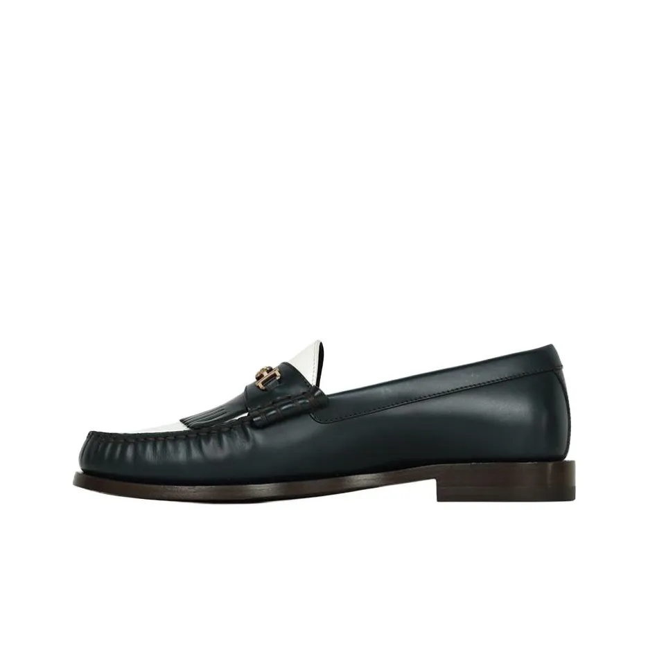 CELINE Luco Triope Loafers Men's Dark Green