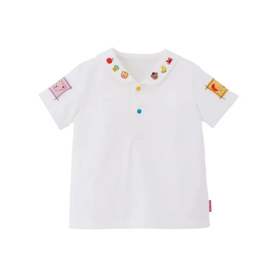 MIKI HOUSE Поло Белый для детей 3-7 лет