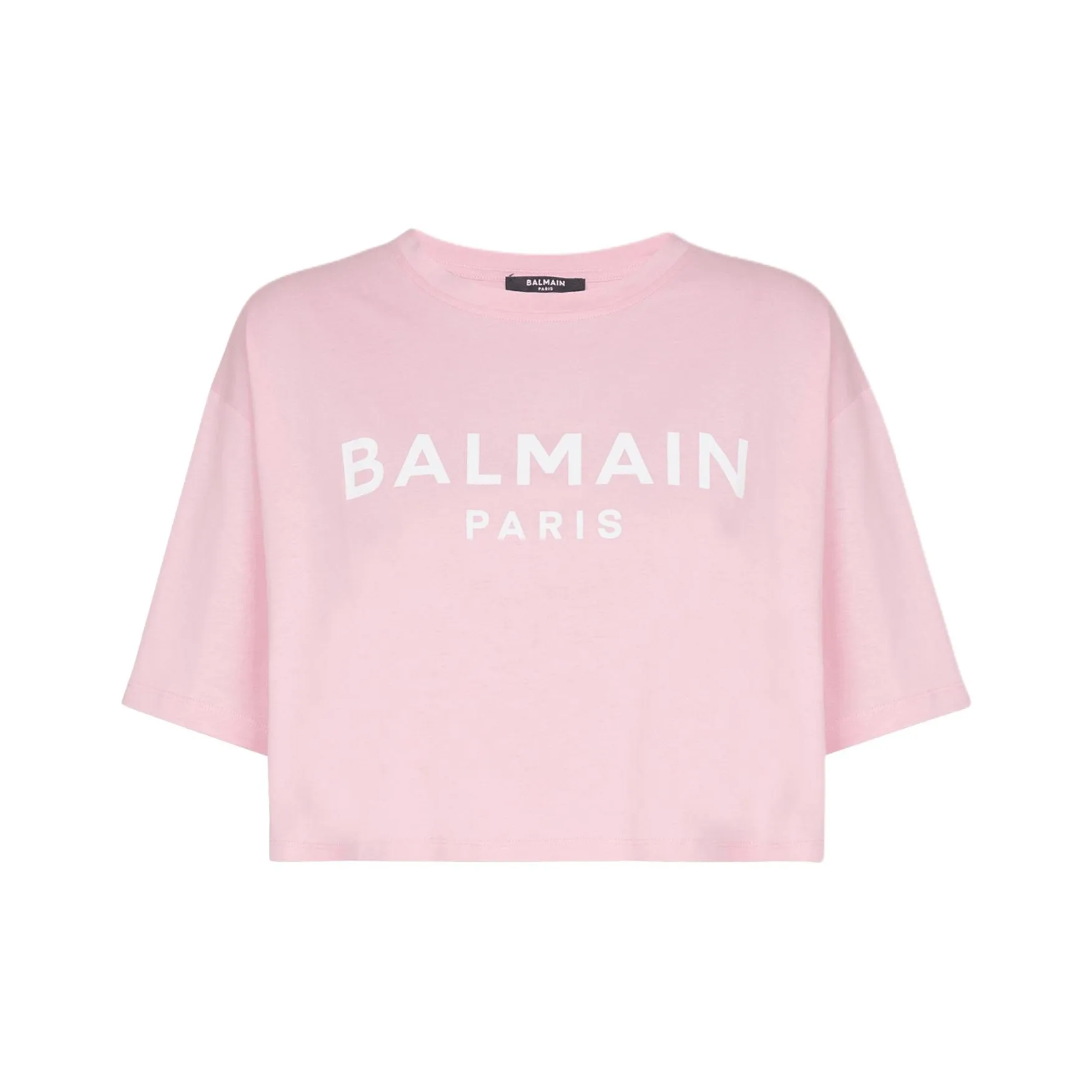 BALMAIN SS25 Стандартная T-рубашка Женская Розовая