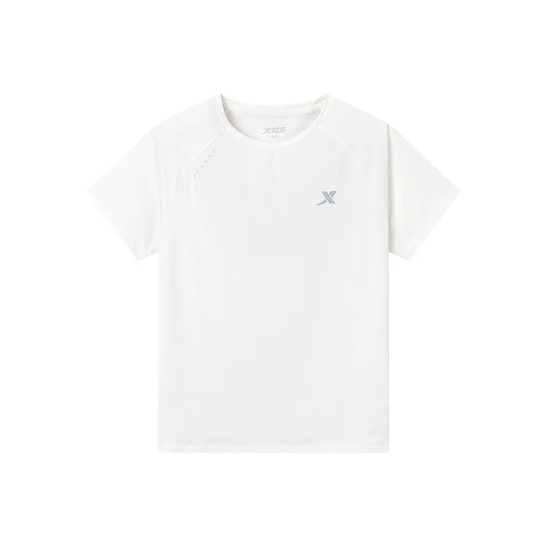 XTEP T-рубашка белый льняная ткань подростки