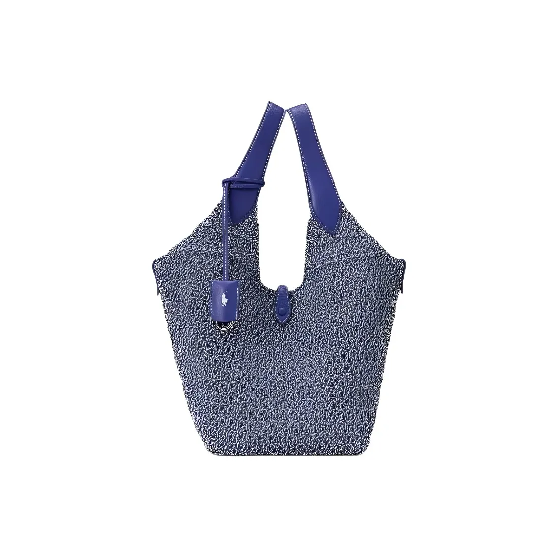 Polo Ralph Lauren Fabric Tote Bag, Shopping Bag, Handbag Women's Bright Blue & Optical White
