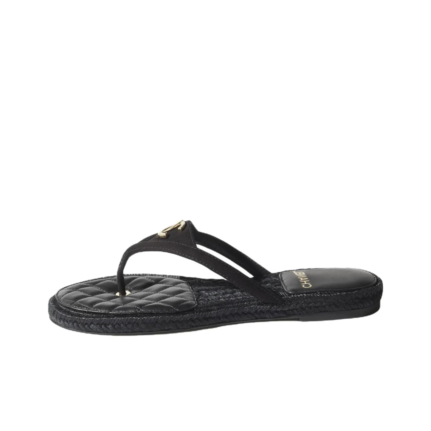 CHANEL Coco Flip Flops Women's Black