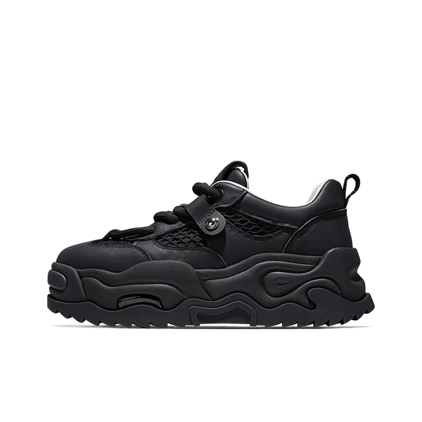SALAXI Low Top Chunky Sneakers Unisex Black