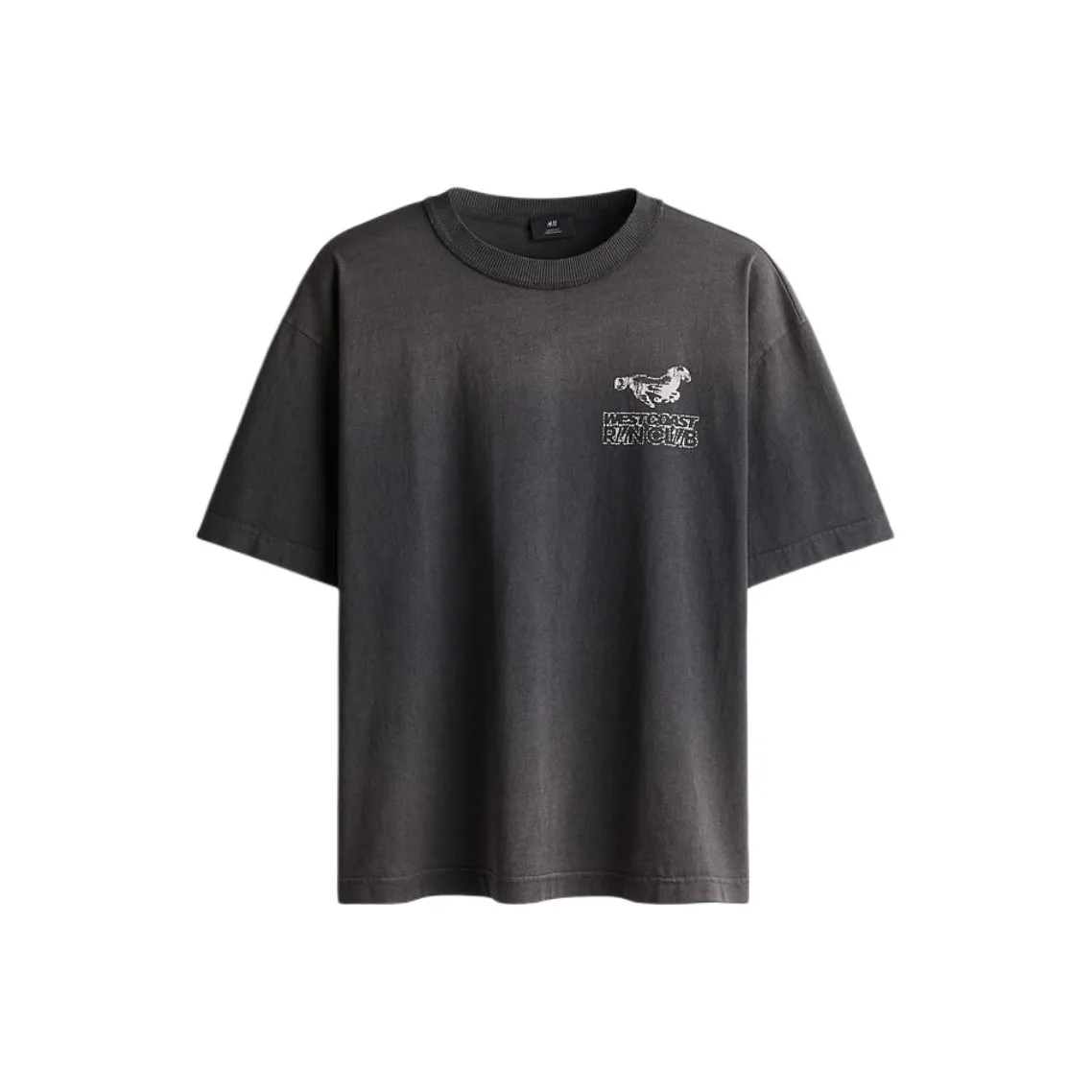 H&M Темно-серая унисекс футболка