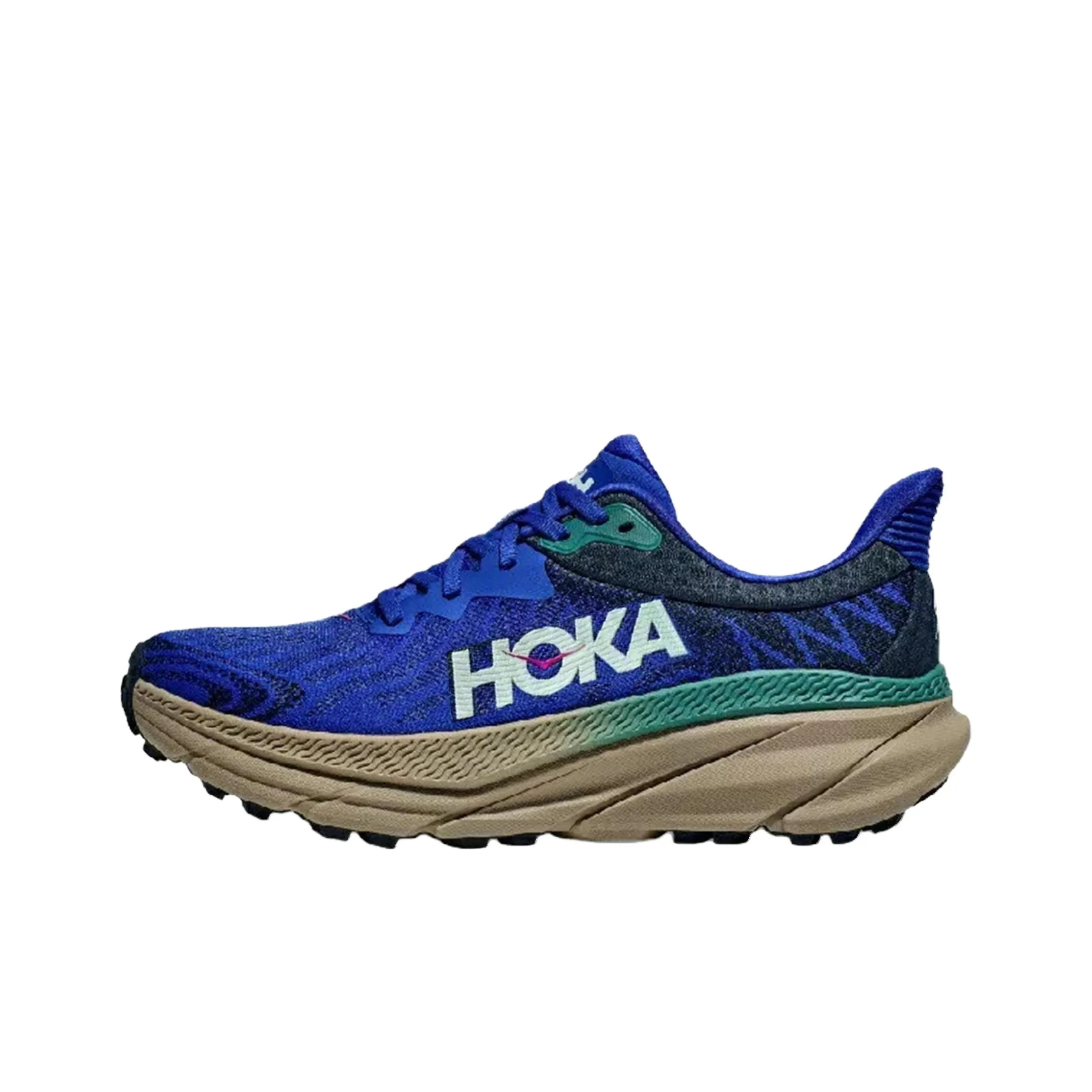 HOKA ONE ONE Challenger 7 Anti Slip Wear Resistant Low Top Trail Running Shoes Men's Blue