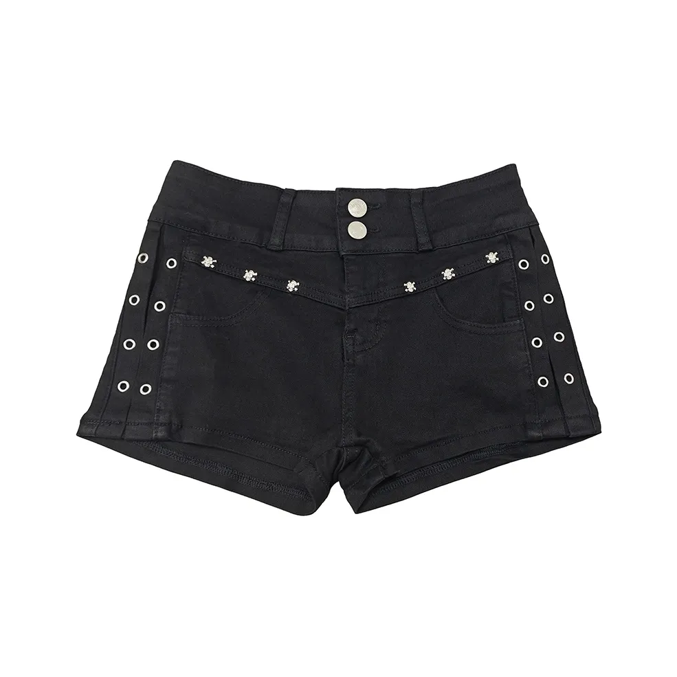 Мед Черный Женские Джинсовые Шорты