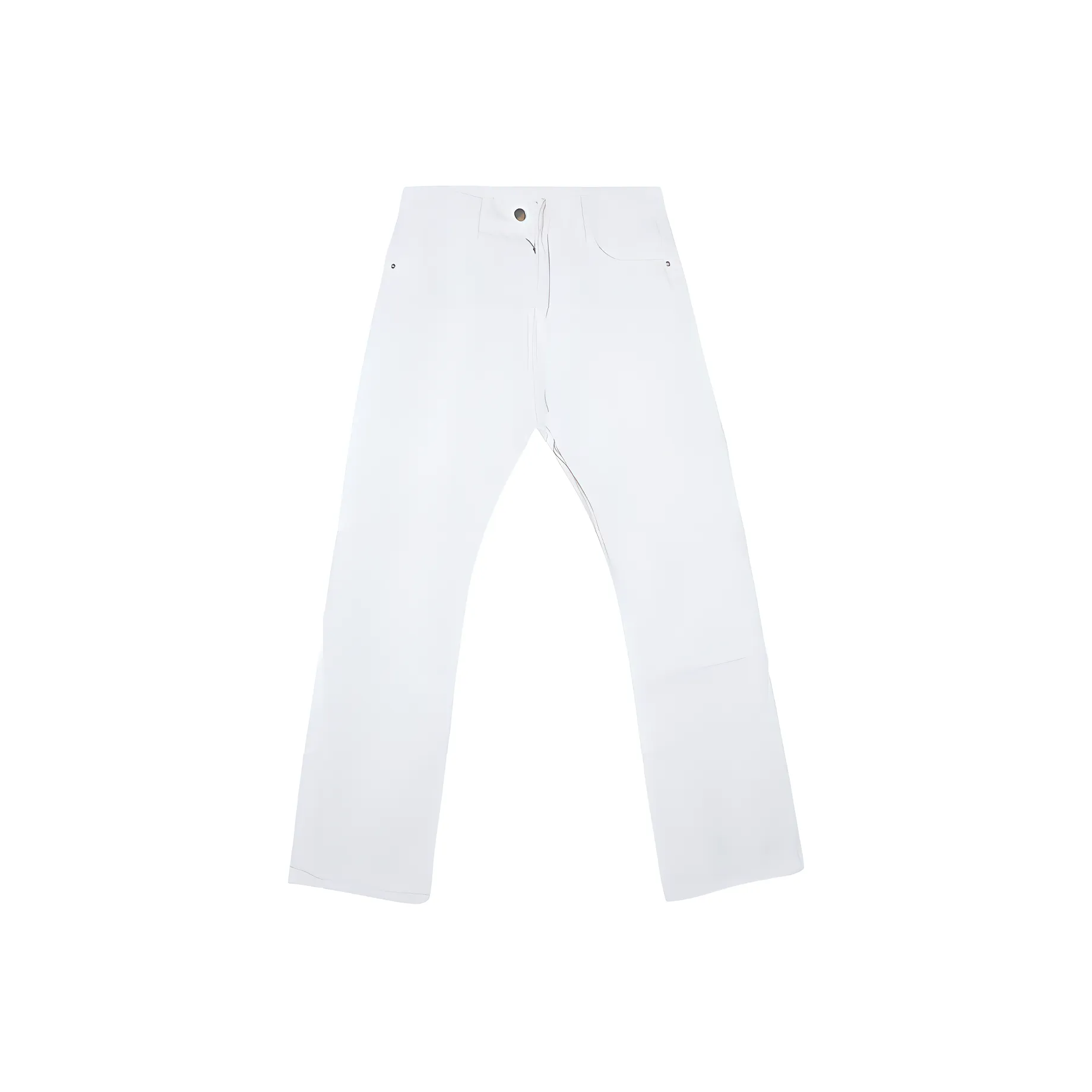 Menglaini Jeans Unisex White