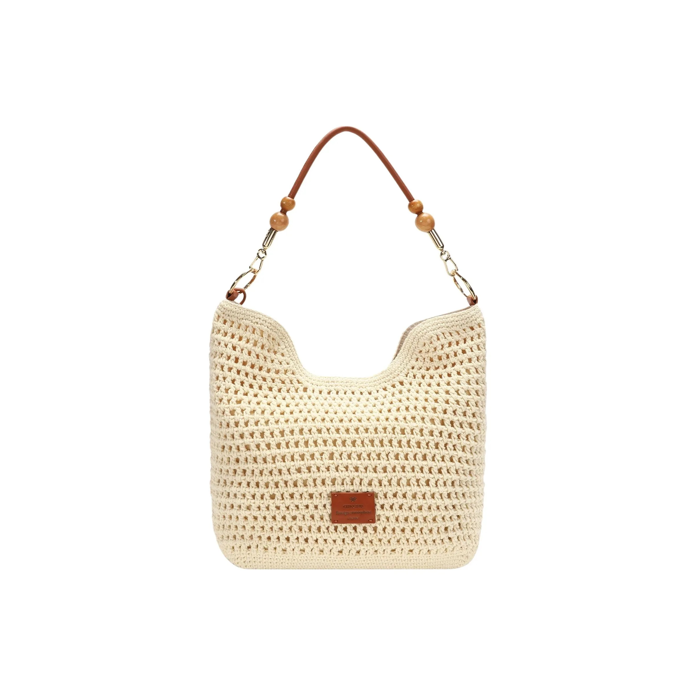 PAYOT Linen Coastal Weekend Shoulder Bag, Crossbody Bag, Handbag Women's Ecru