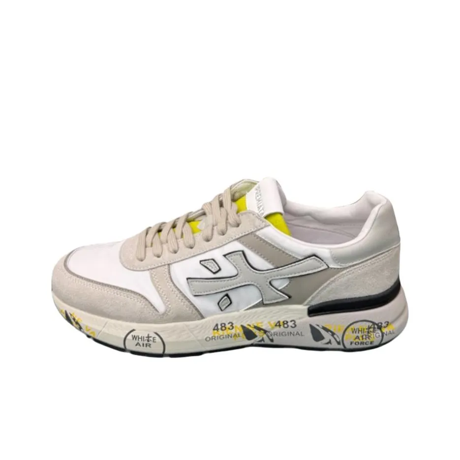 PREMIATA Abrasion Resistant Low Top Casual Shoes Men's Gray White